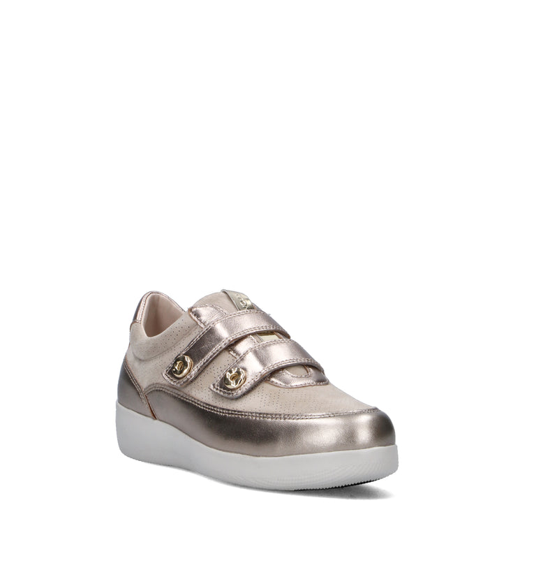 STONEFLY Sneaker donna platino in pelle