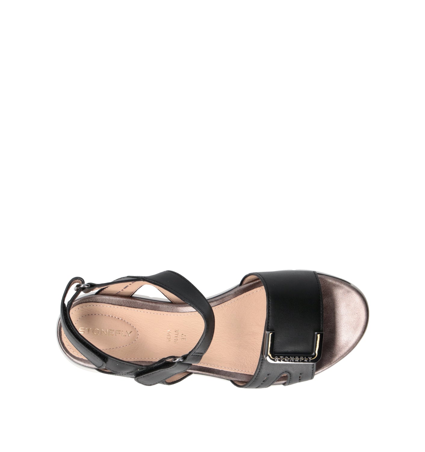 STONEFLY Sandalo donna nero in pelle