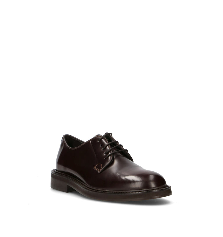 ANTICA CUOIERIA Stringata uomo marrone in pelle