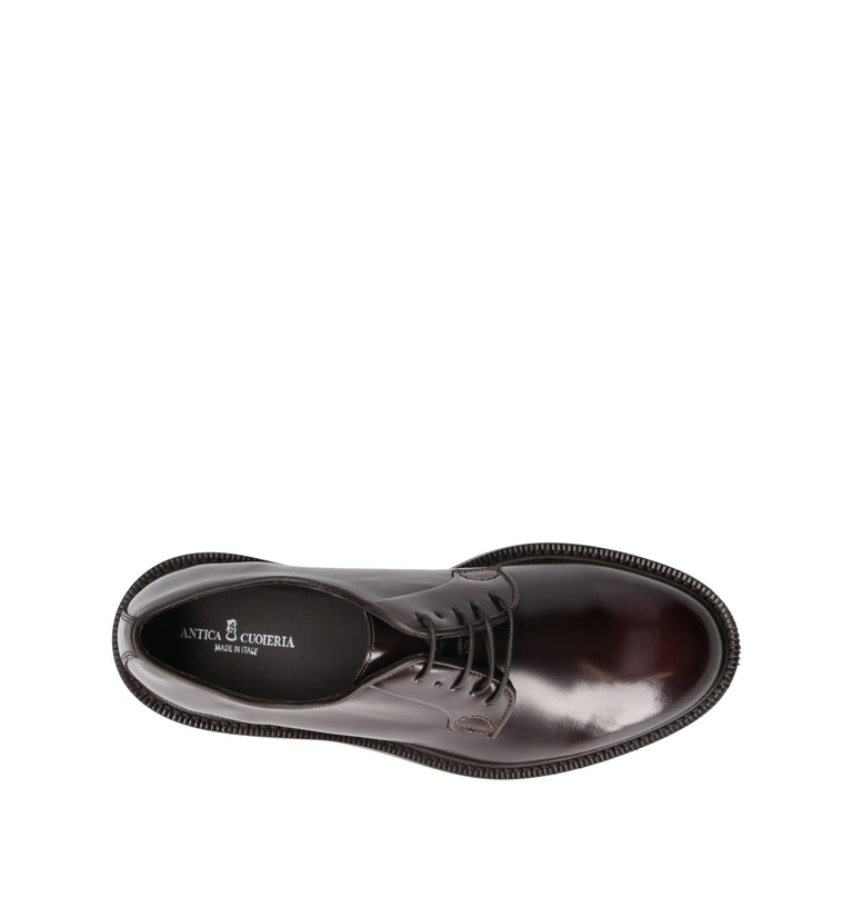 ANTICA CUOIERIA Stringata uomo marrone in pelle