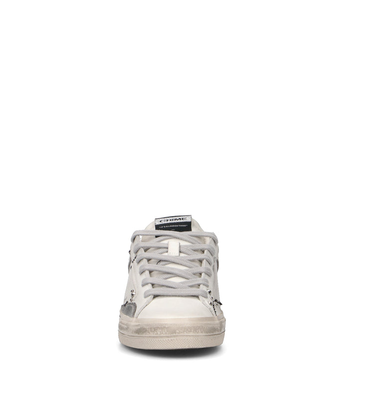 CRIME Sneaker donna bianca in pelle
