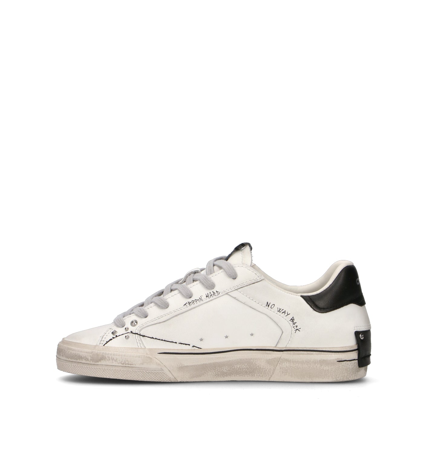 CRIME Sneaker donna bianca in pelle