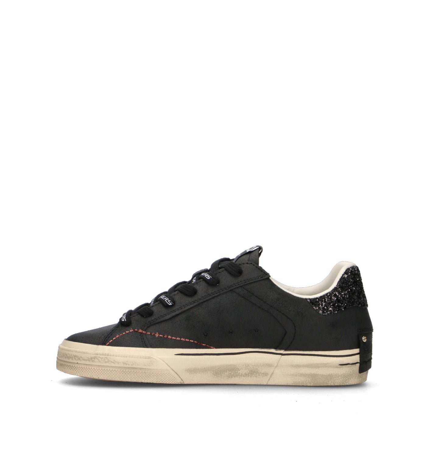 CRIME Sneaker donna nera in pelle