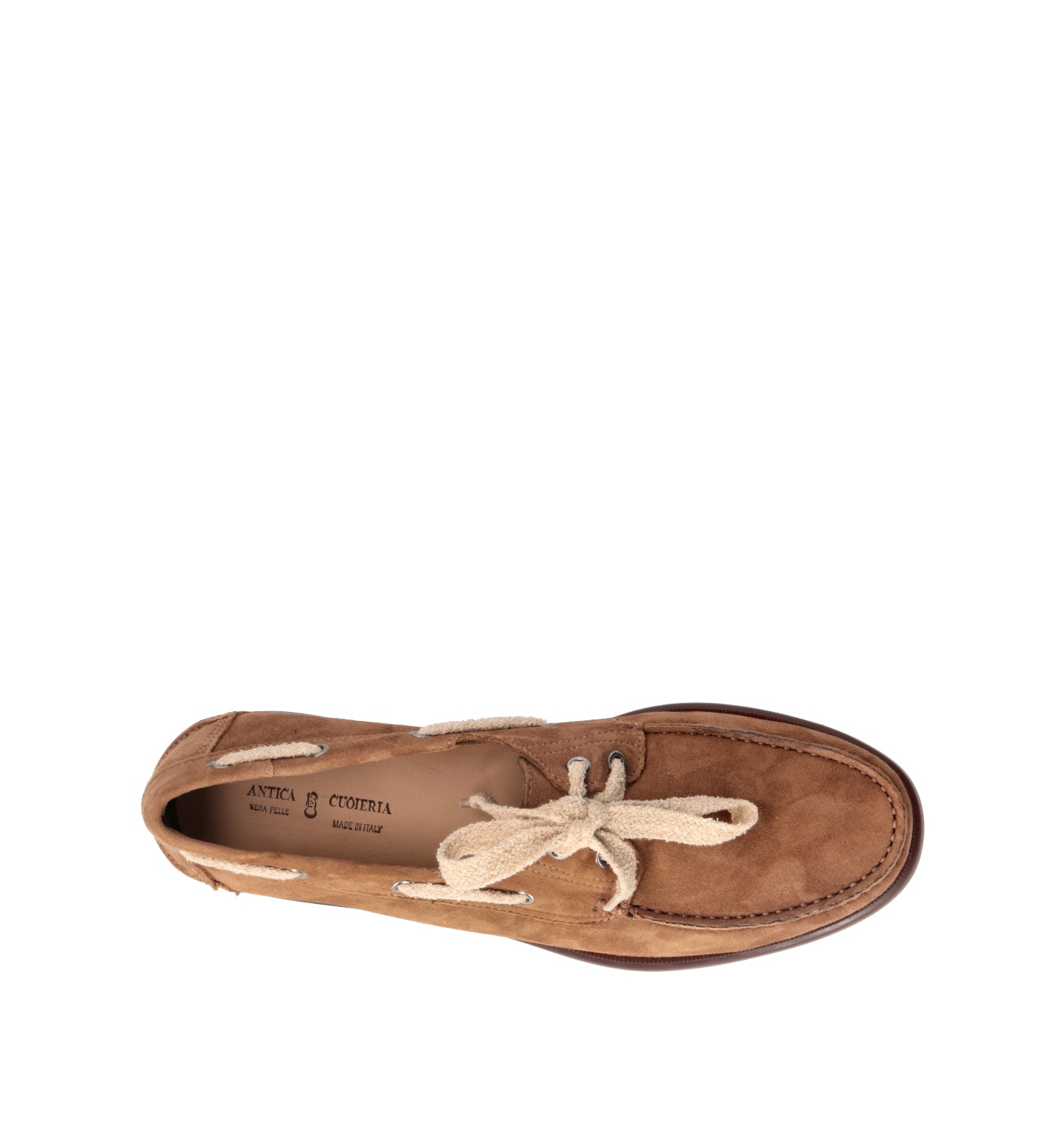 ANTICA CUOIERIA Mocassino uomo marrone in suede