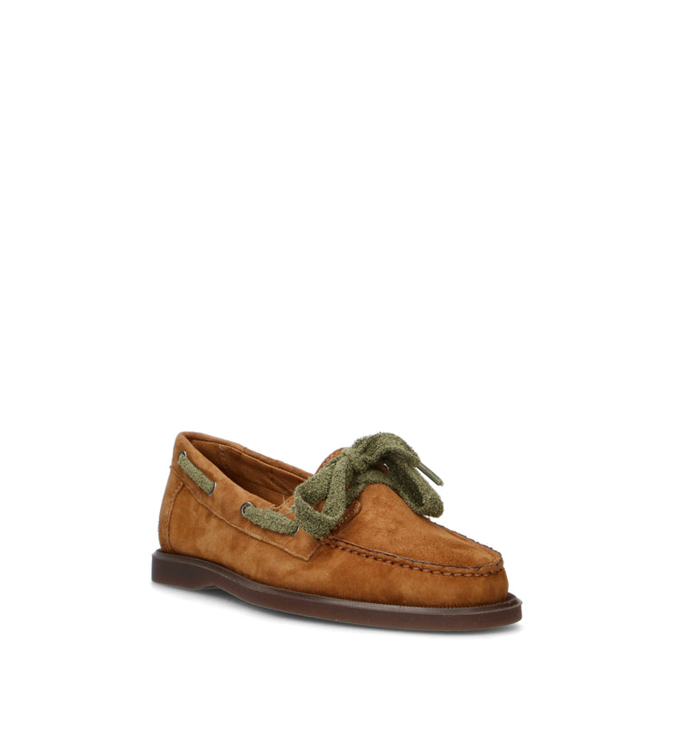 ANTICA CUOIERIA Scarpa barca donna marrone in suede