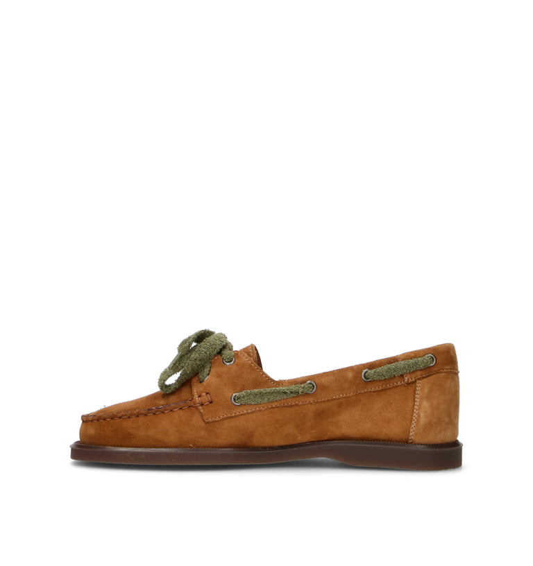 ANTICA CUOIERIA Scarpa barca donna marrone in suede