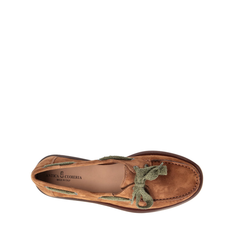 ANTICA CUOIERIA Scarpa barca donna marrone in suede