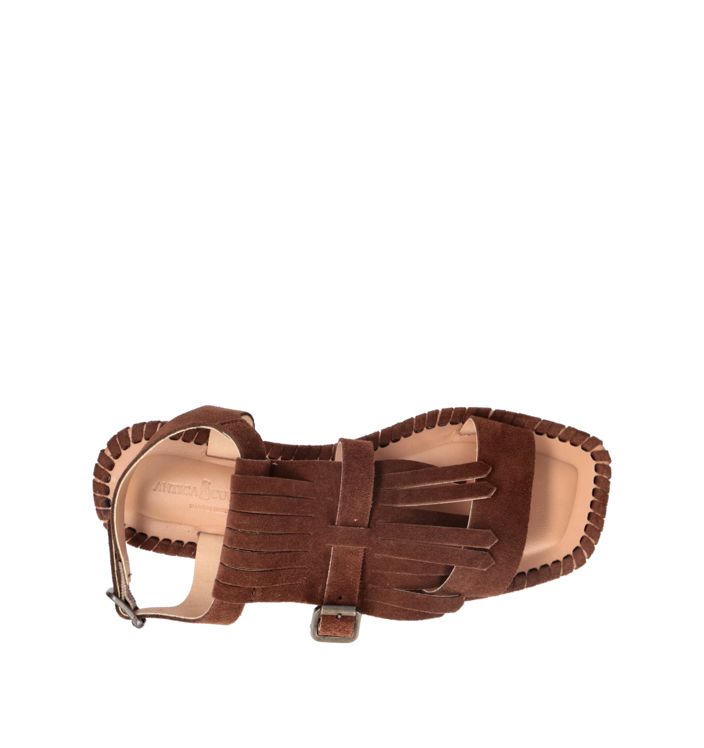 ANTICA CUOIERIA Sandalo donna marrone in suede