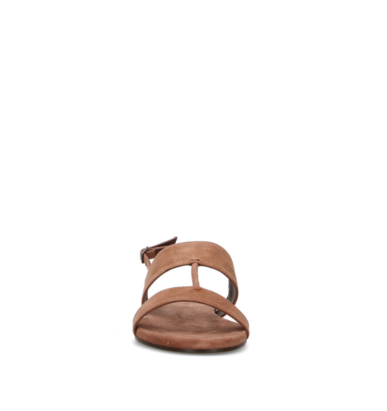 ANTICA CUOIERIA Sandalo donna marrone in suede