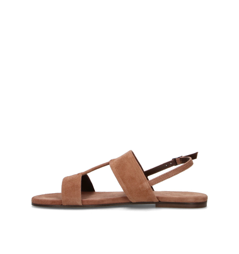 ANTICA CUOIERIA Sandalo donna marrone in suede