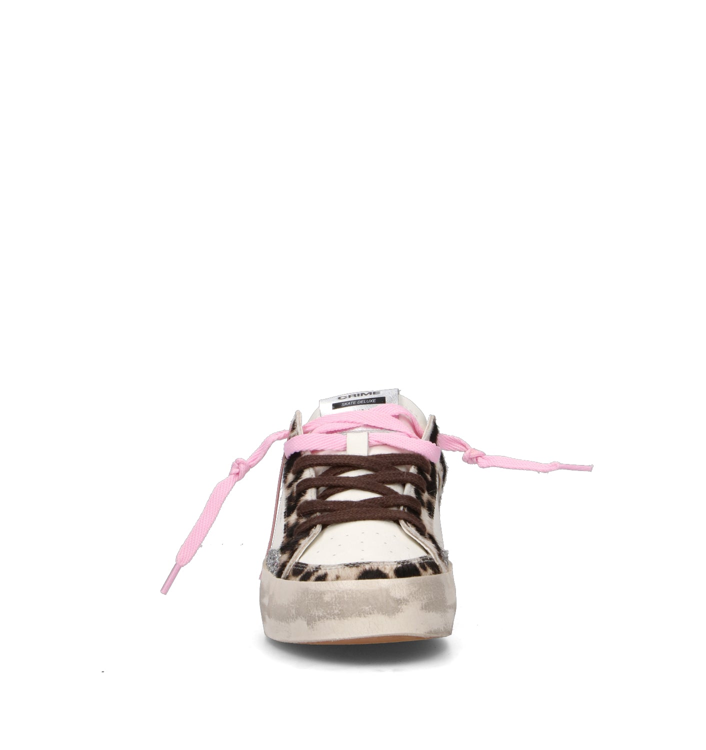 CRIME Sneaker donna bianca/maculata in pelle