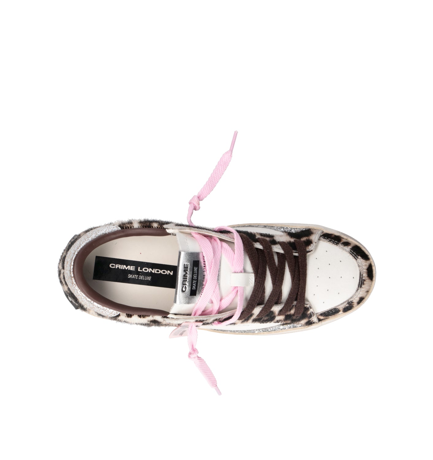 CRIME Sneaker donna bianca/maculata in pelle
