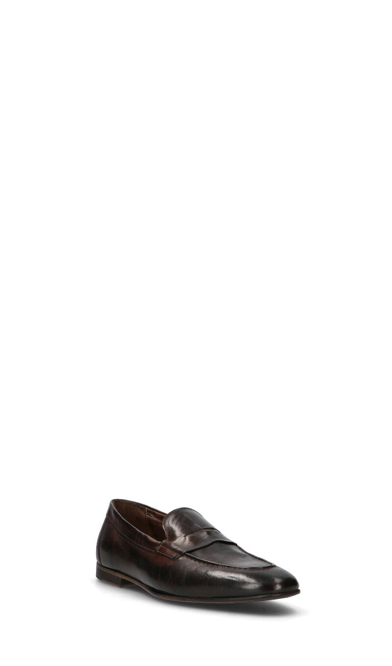 PAWELK'S Mocassino uomo marrone in pelle