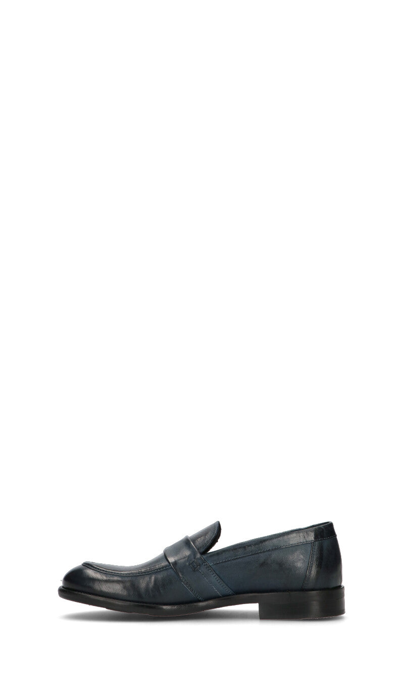 PAWELK'S Mocassino uomo blu in pelle
