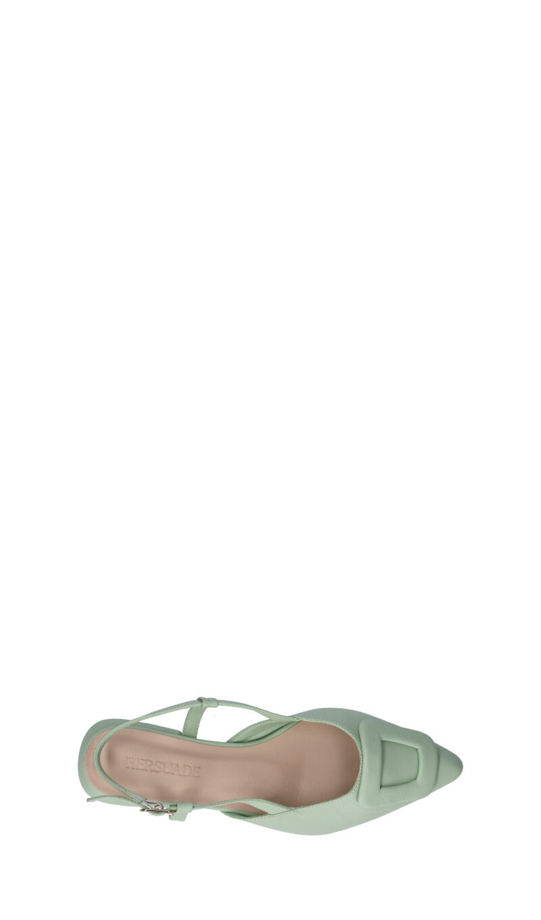HERSUADE Slingback donna acquamarina in pelle