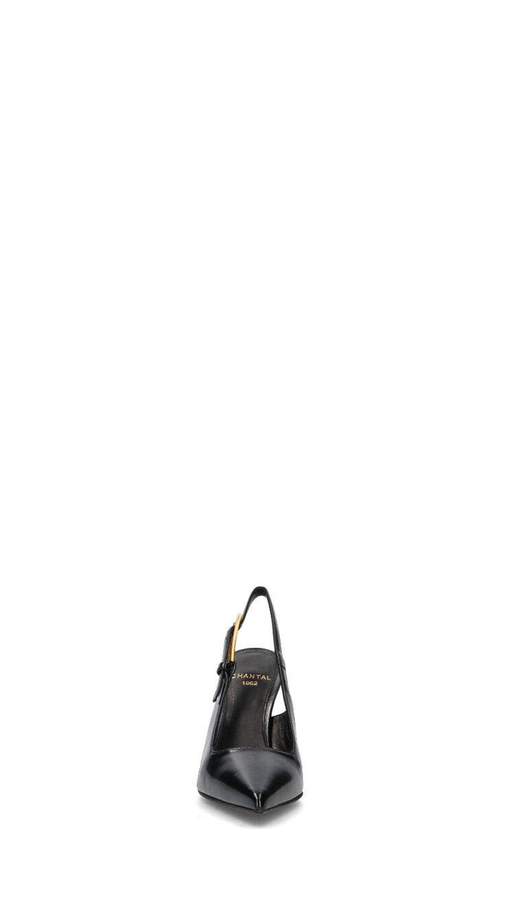 CHANTAL 1962 Slingback donna nero in pelle
