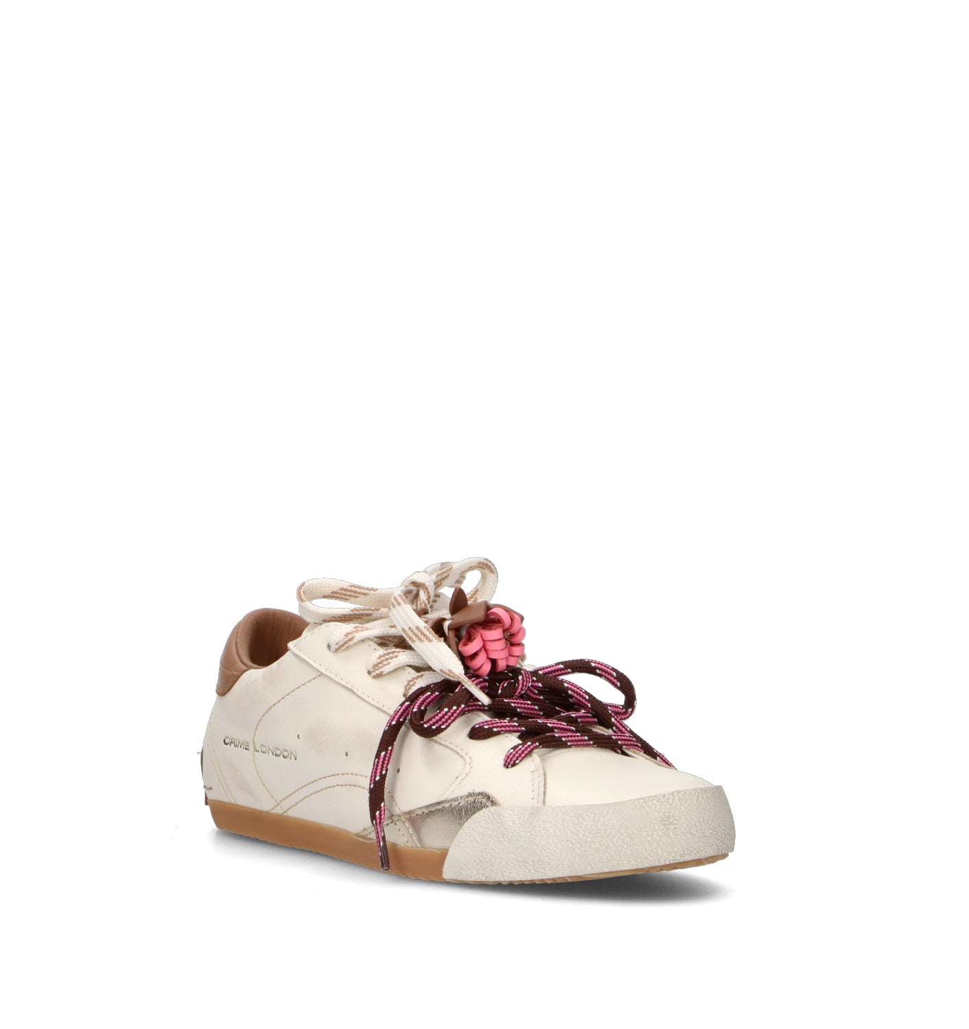 CRIME Sneaker donna bianca in pelle