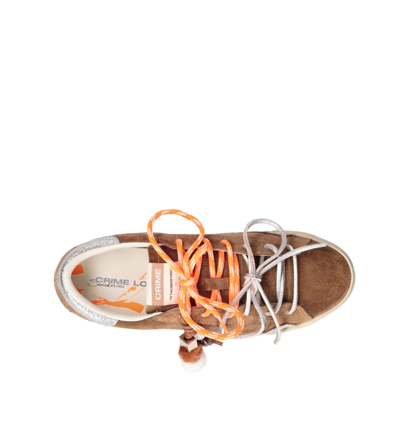 CRIME Sneaker donna marrone in suede