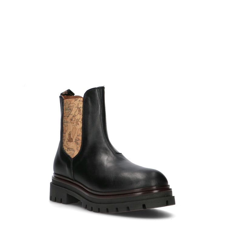 ALVIERO MARTINI Beatles ragazza nero in pelle