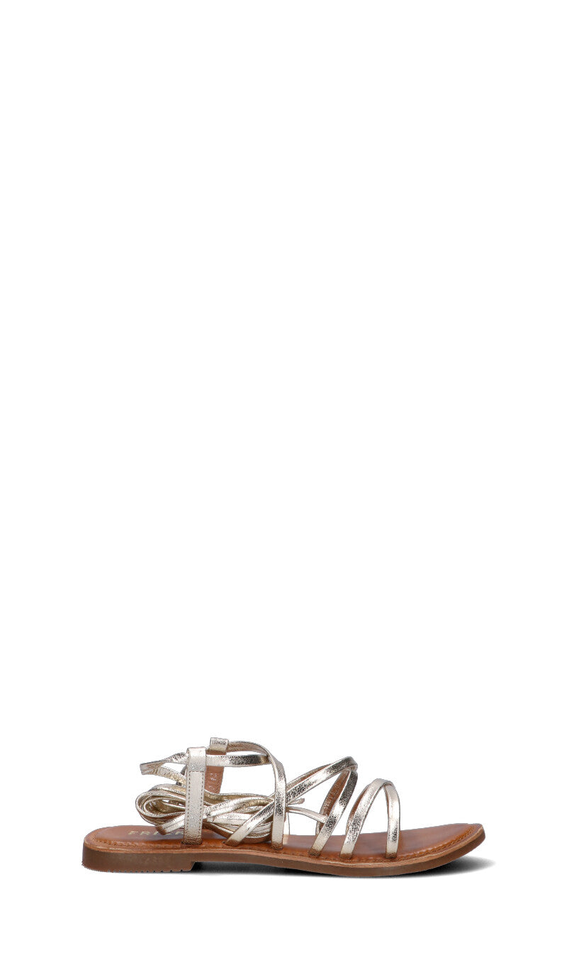 FRICKY Sandalo donna alla schiava oro in pelle