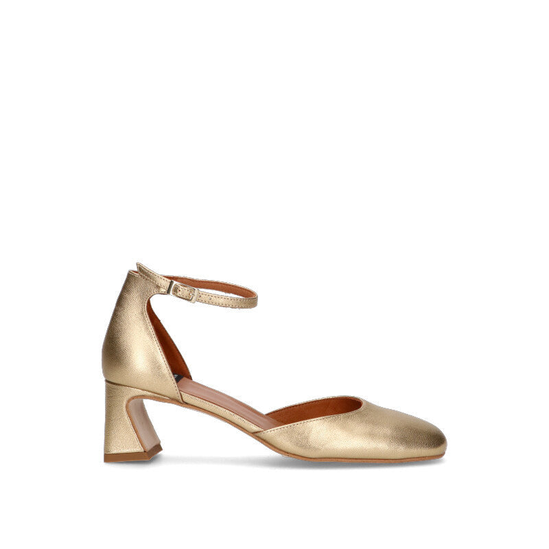 ANGEL ALARCON Decollete donna oro in pelle