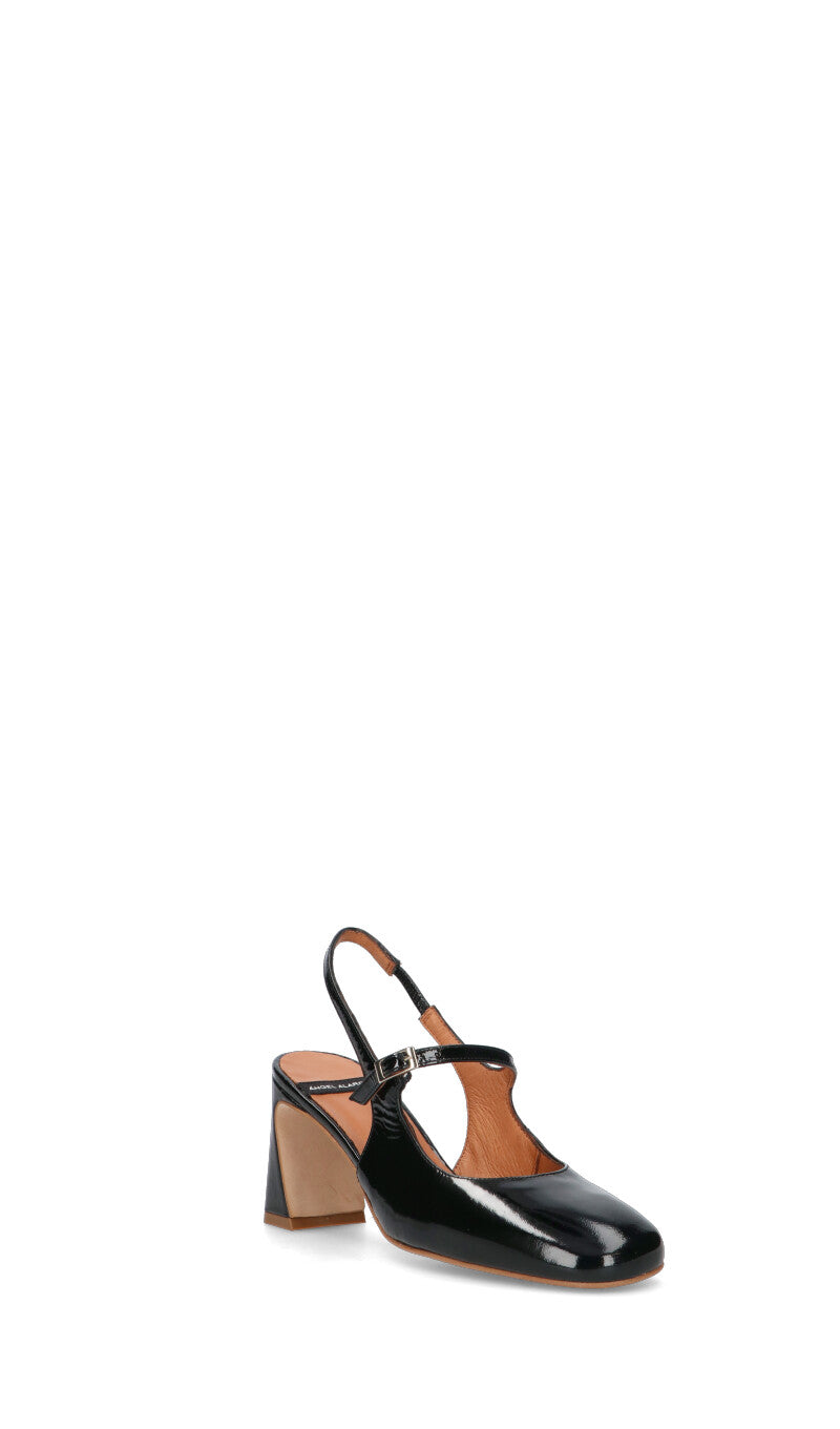 ANGEL ALARCON Decollete donna nera in pelle verniciata