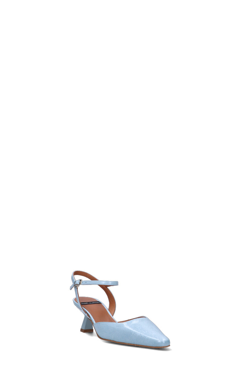 ANGEL ALARCON Decollete donna azzurra in pelle verniciata