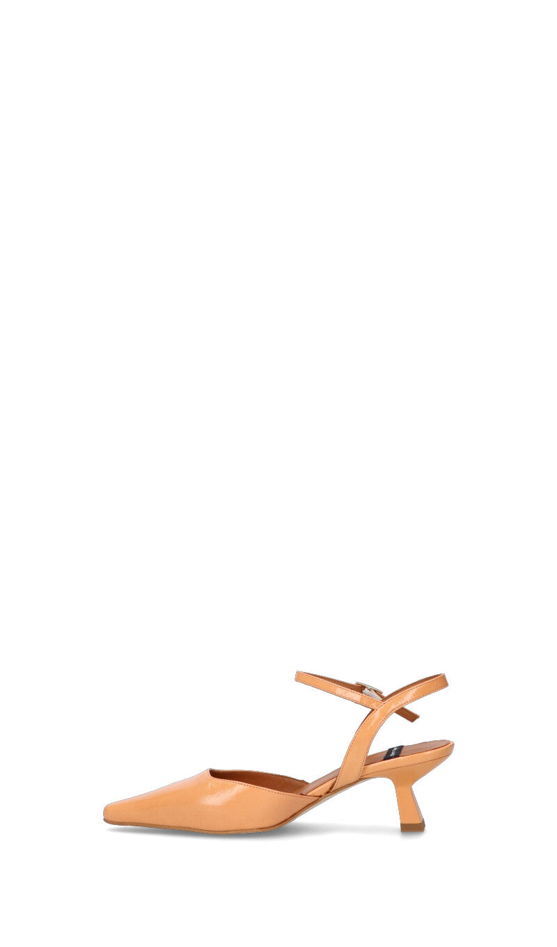 ANGEL ALARCON Decollete donna arancio in pelle verniciata