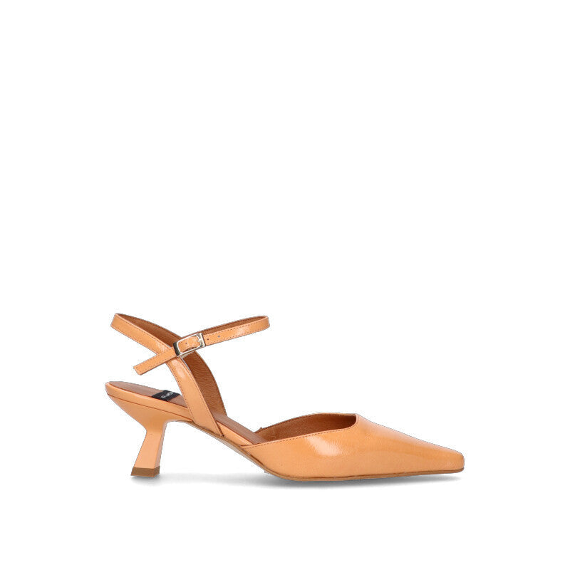 ANGEL ALARCON Decollete donna arancio in pelle verniciata