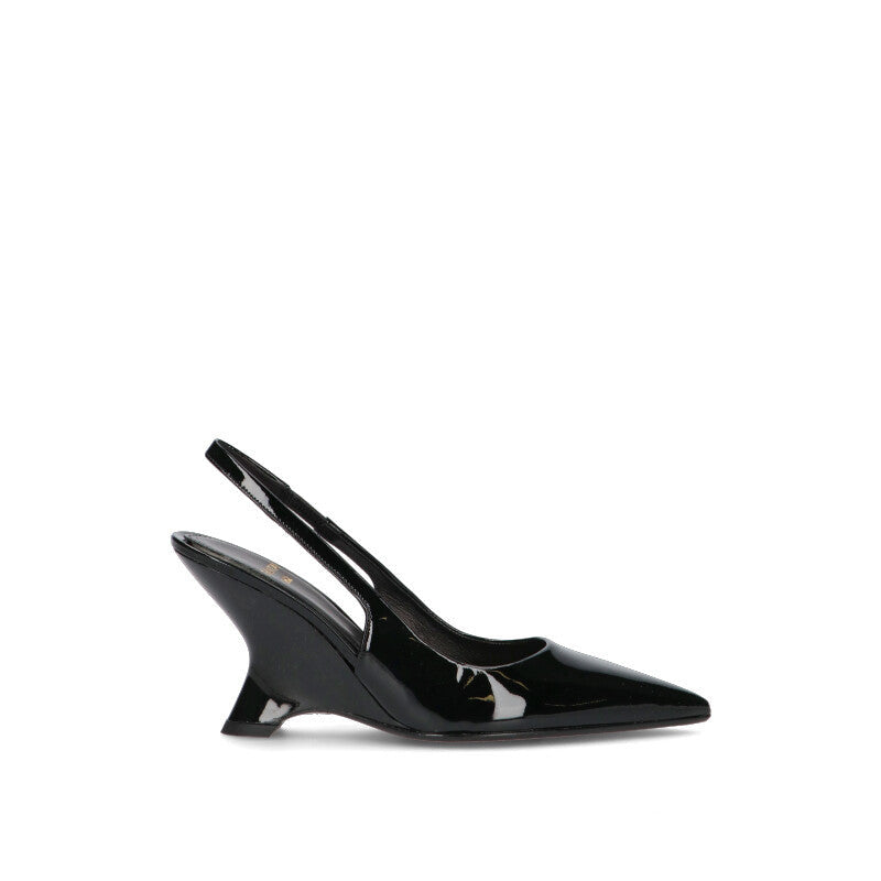 CHANTAL 1962 Slingback donna nera in pelle