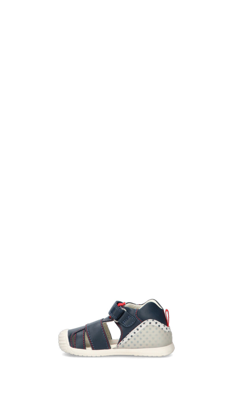 BIOMECANICS Scarpa bimbo blu/bianca in pelle