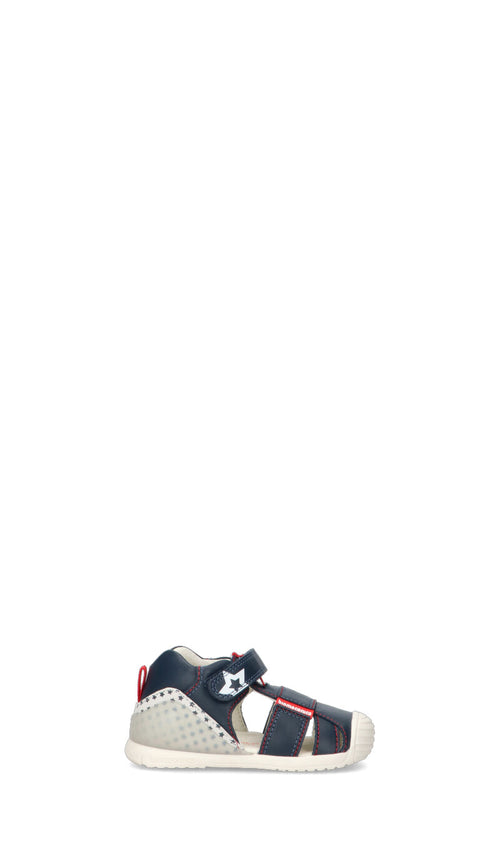 BIOMECANICS Scarpa bimbo blu/bianca in pelle