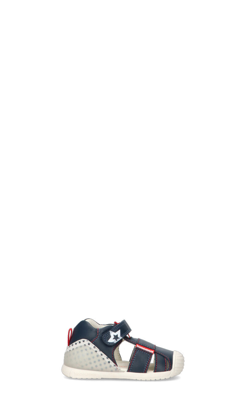 BIOMECANICS Scarpa bimbo blu/bianca in pelle