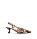 REBECCA VAN DIK Slingback donna cuoio/nera