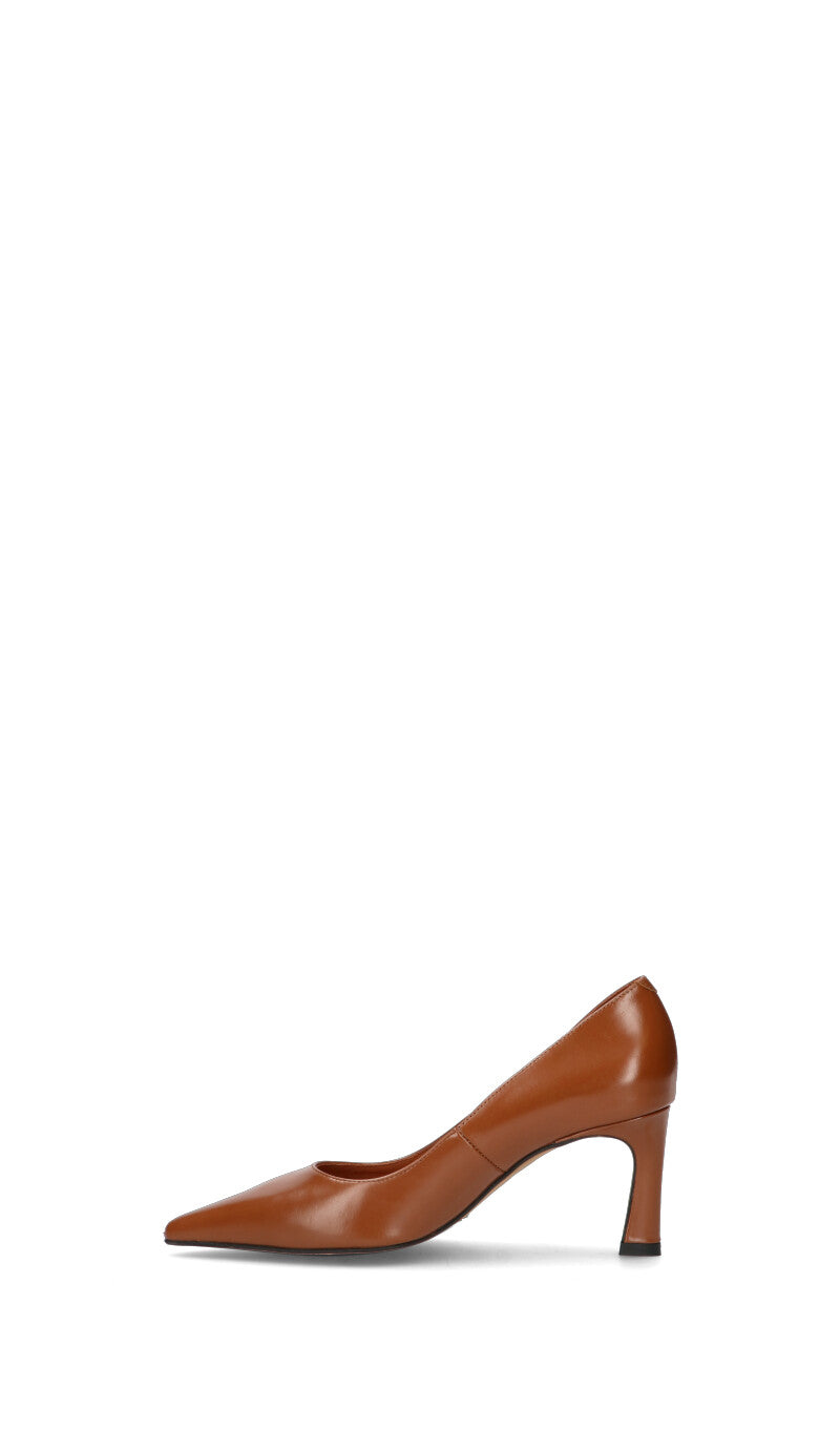ANGEL ALARCON Décolleté donna cognac in pelle