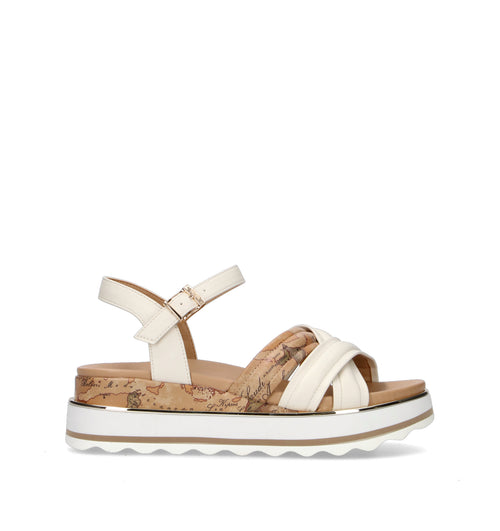 ALVIERO MARTINI Sandalo ragazza bianco/beige