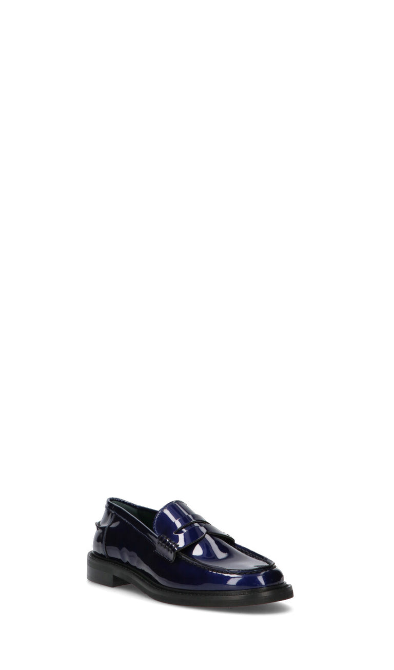 REBECCA VAN DIK Mocassino donna blu in pelle