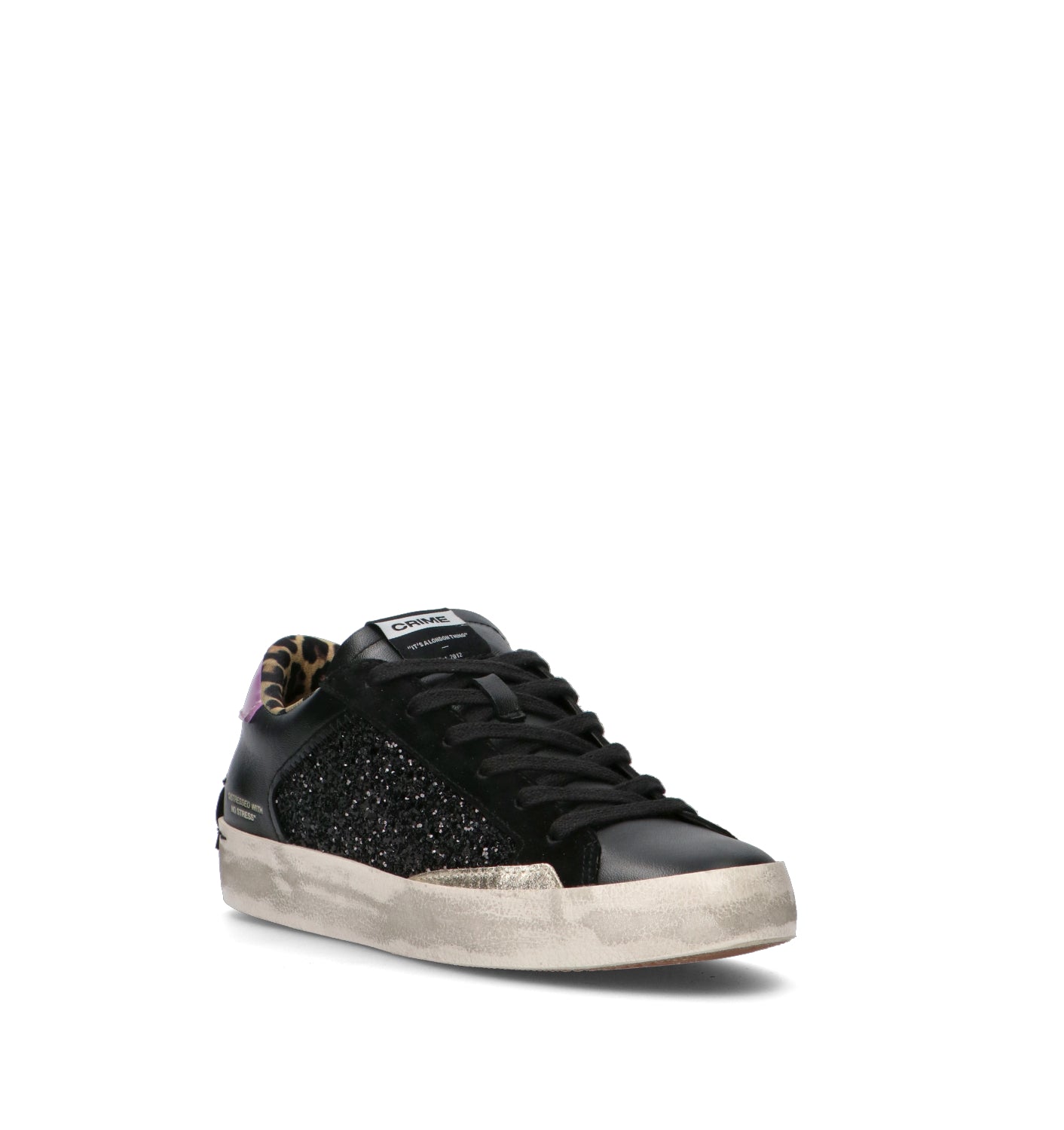 CRIME Sneaker donna nera