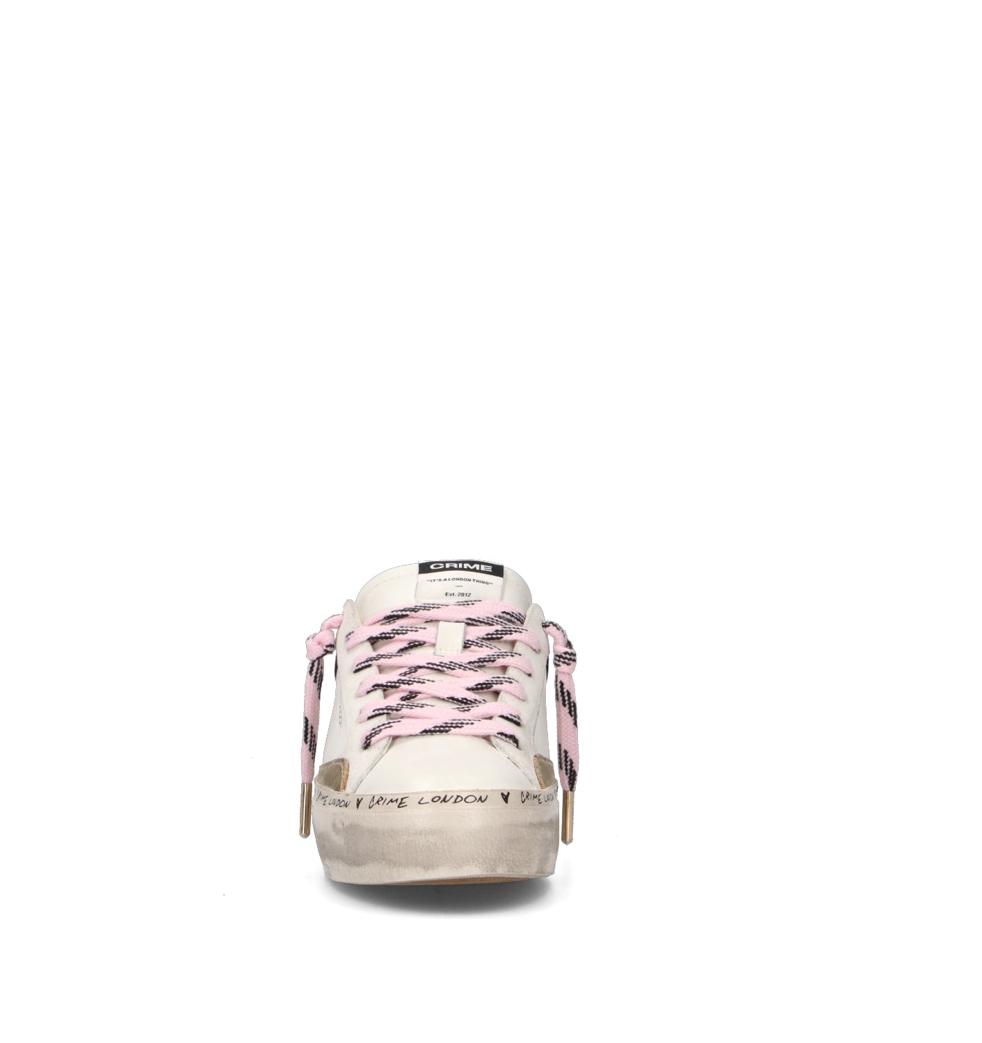 CRIME Sneaker donna bianca in pelle