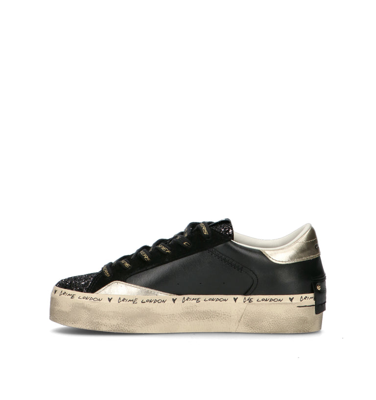 CRIME Sneaker donna nera