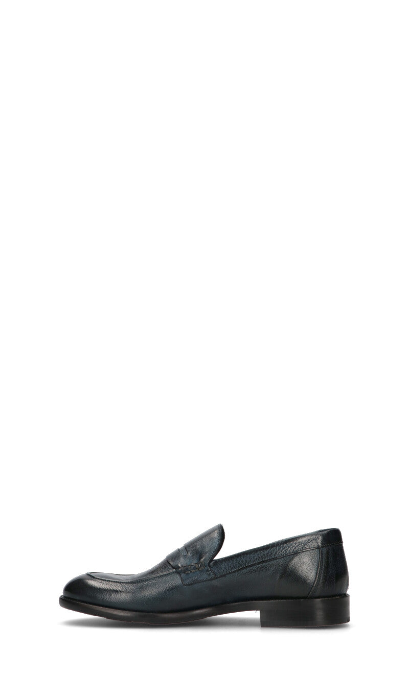 PAWELK'S Mocassino uomo blu in pelle