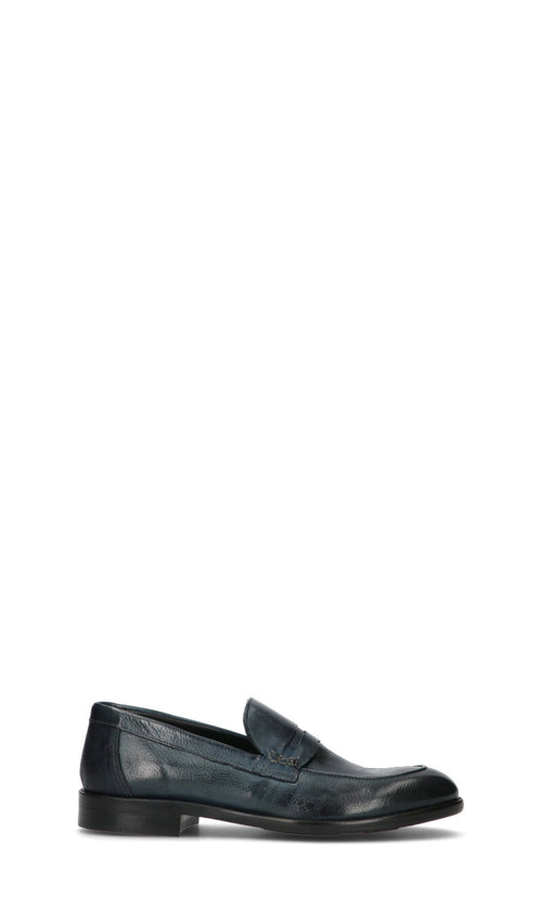 PAWELK'S Mocassino uomo blu in pelle