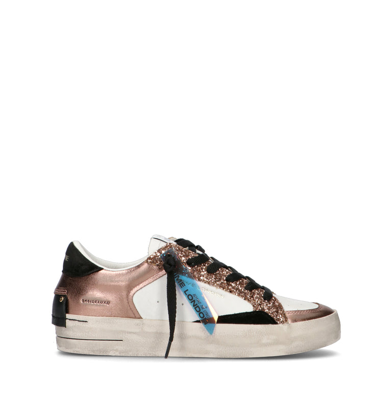 CRIME Sneaker donna bianca in pelle