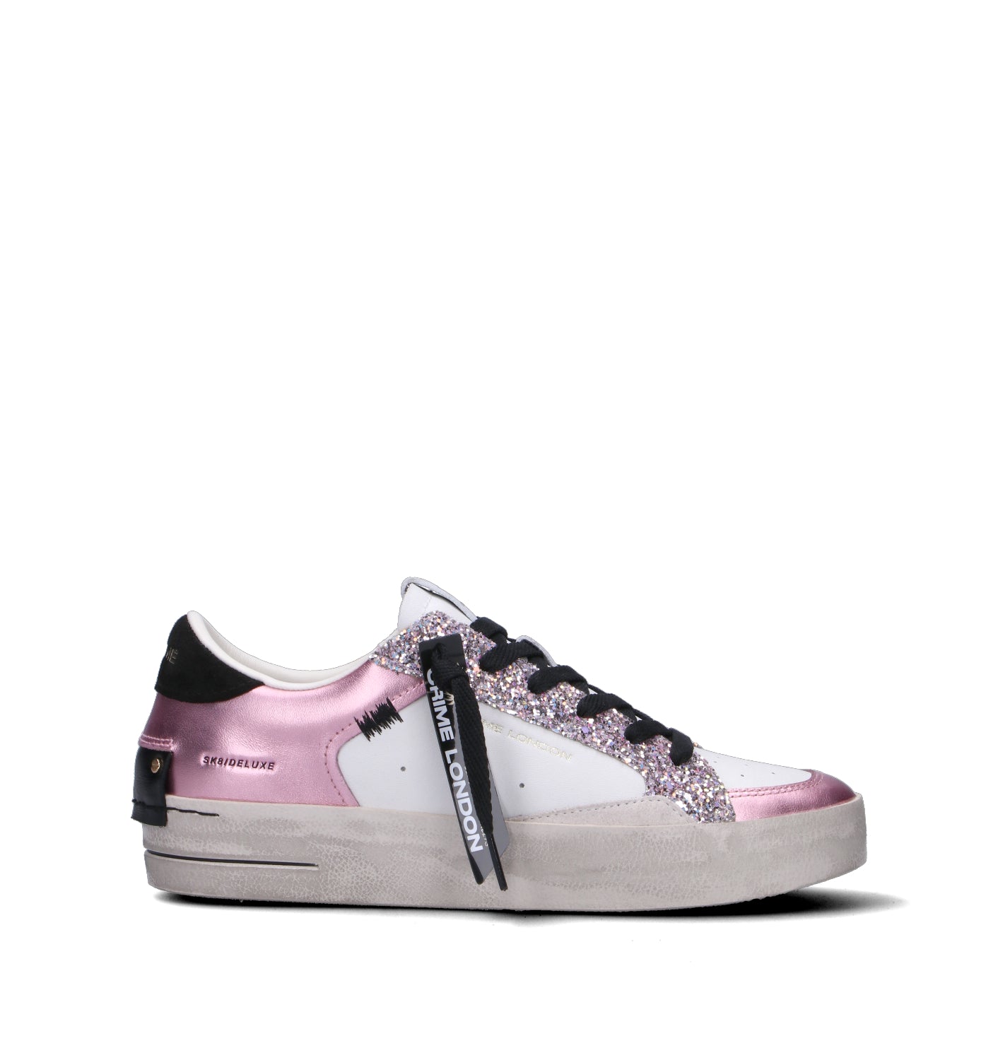 CRIME Sneaker donna bianca in pelle