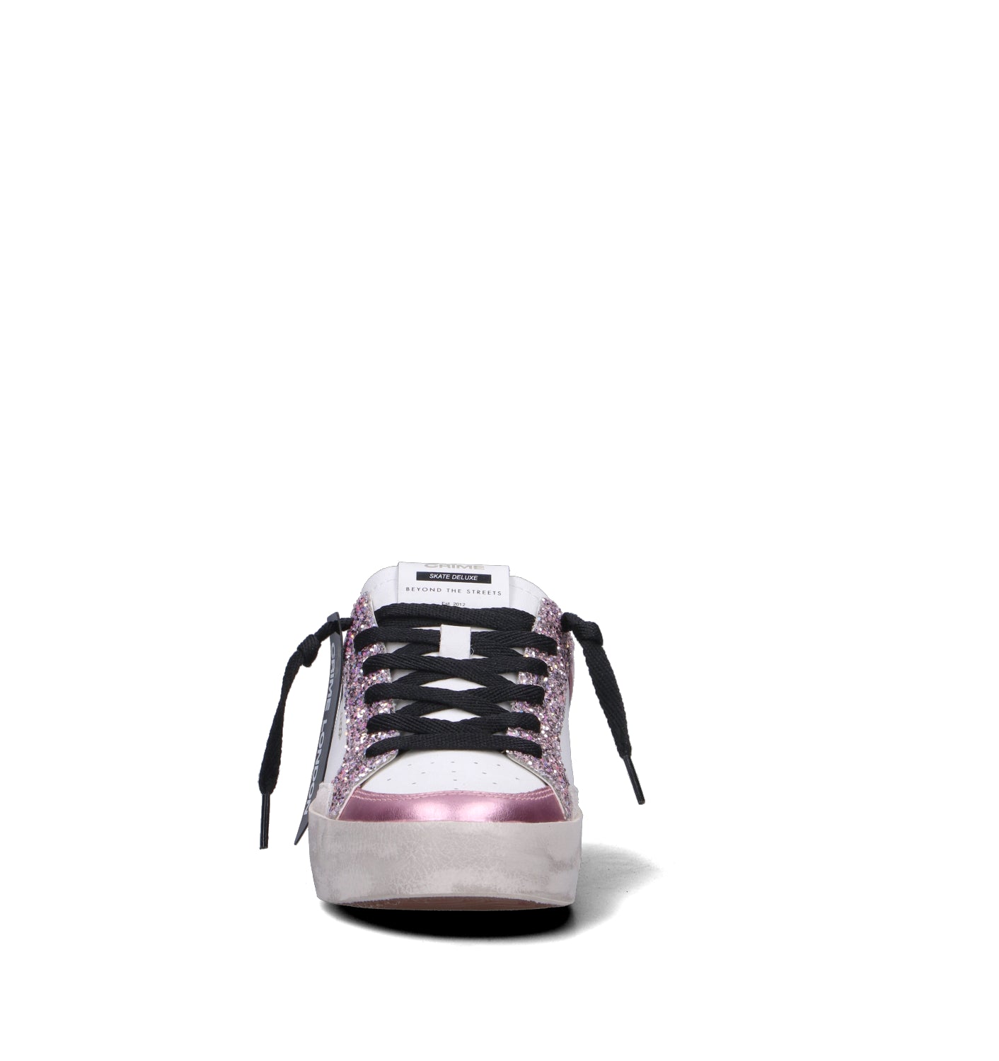 CRIME Sneaker donna bianca in pelle