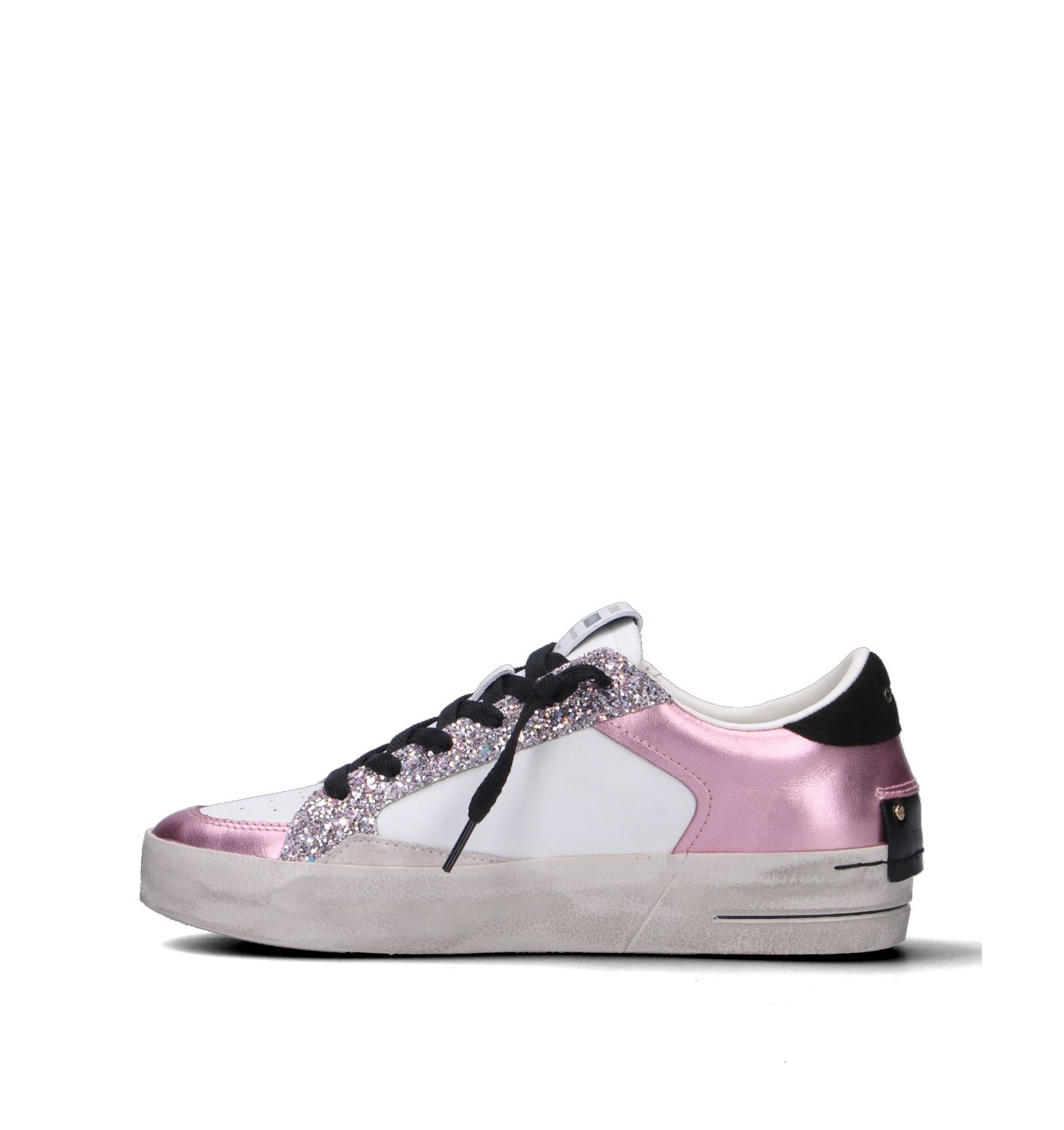 CRIME Sneaker donna bianca in pelle