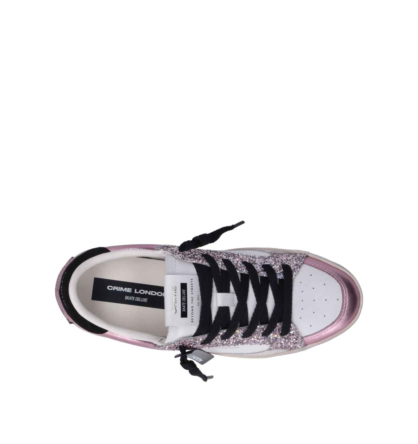 CRIME Sneaker donna bianca in pelle