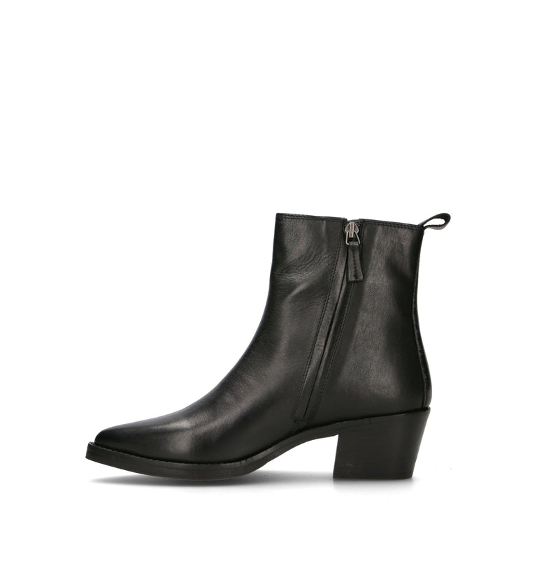 ZOLDO Tronchetto donna nero in pelle