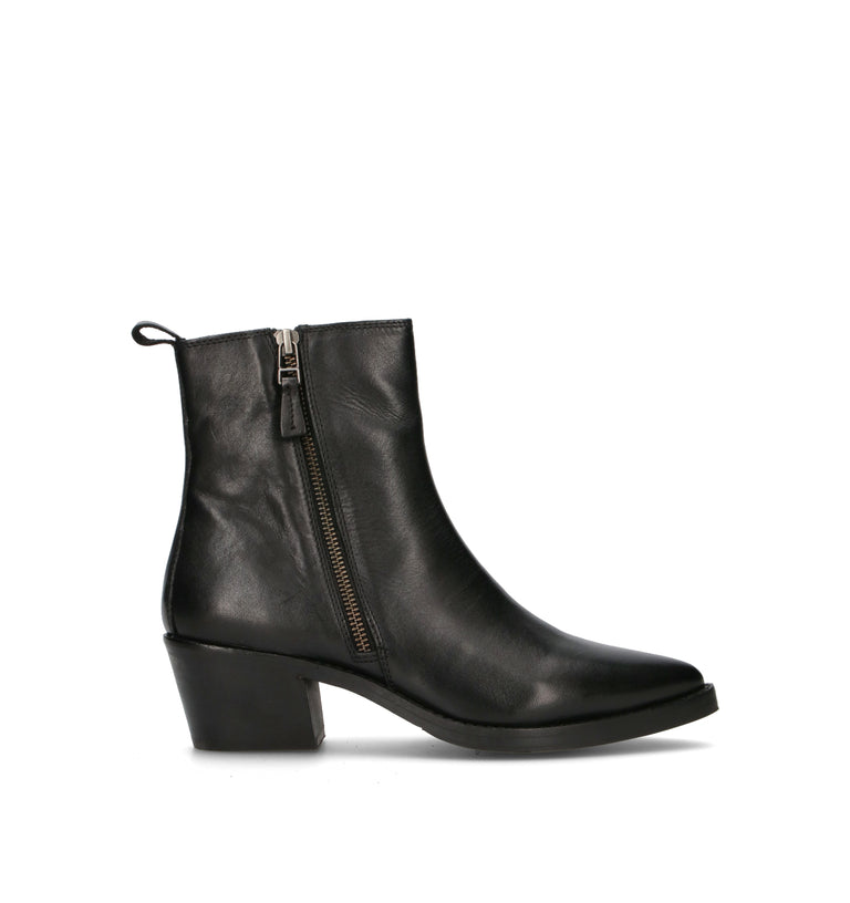 ZOLDO Tronchetto donna nero in pelle