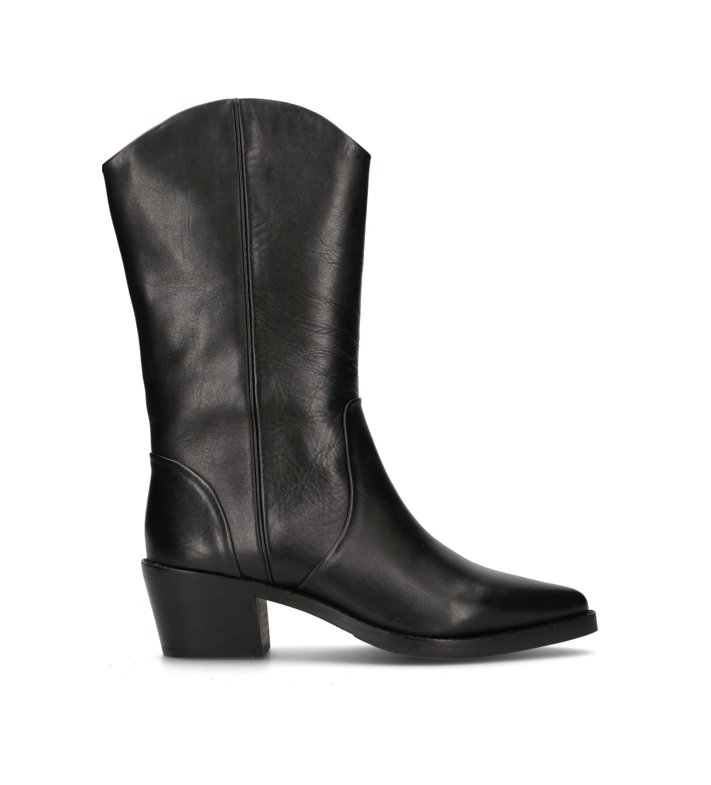 ZOLFO Stivale donna nero in pelle